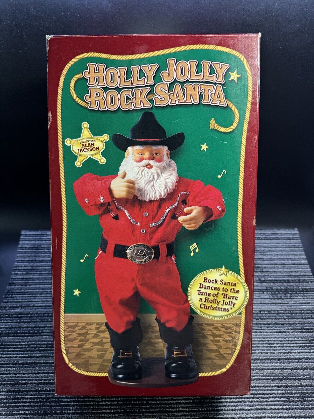 Holly Jolly Rock Santa Alan Jackson Dances Christmas Vintage 1999 /Tested