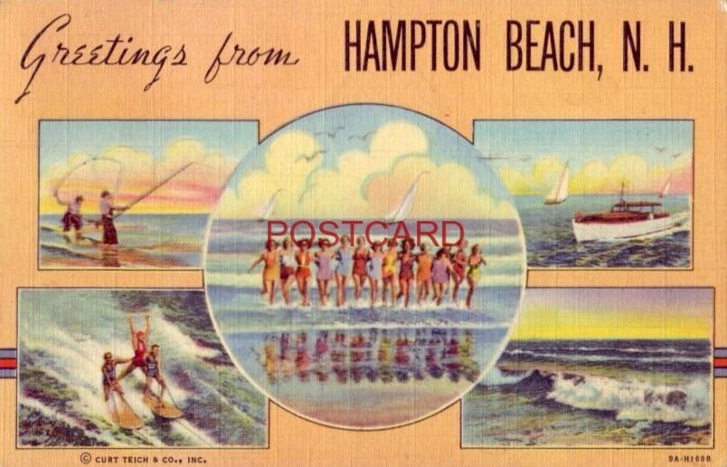 1945 Five scenes GREETINGS FROM HAMPTON BEACH, N. H.