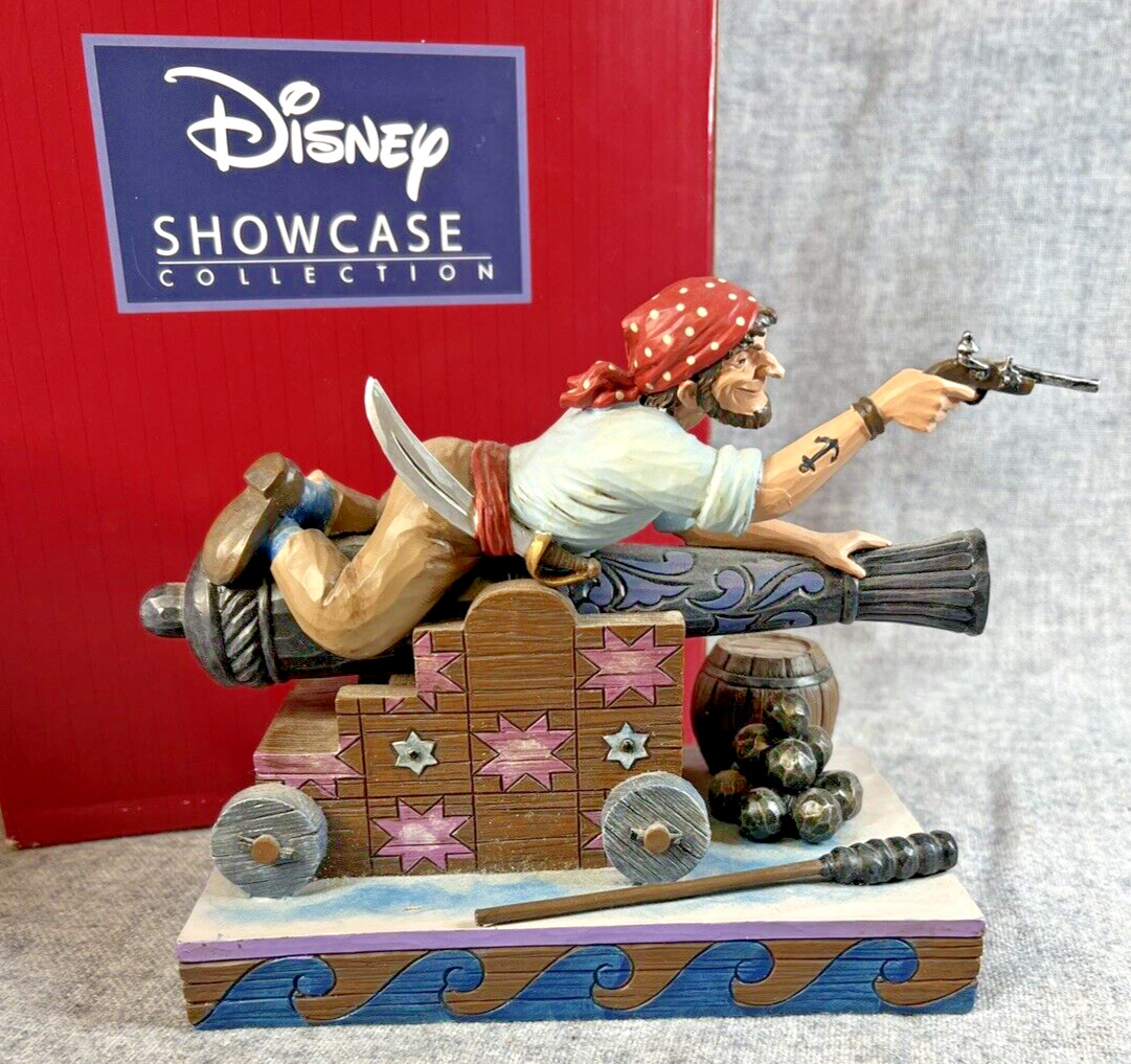 Disney JIM SHORE Pirate on Cannon Figurine w/ Box, Pirates of the Caribbean