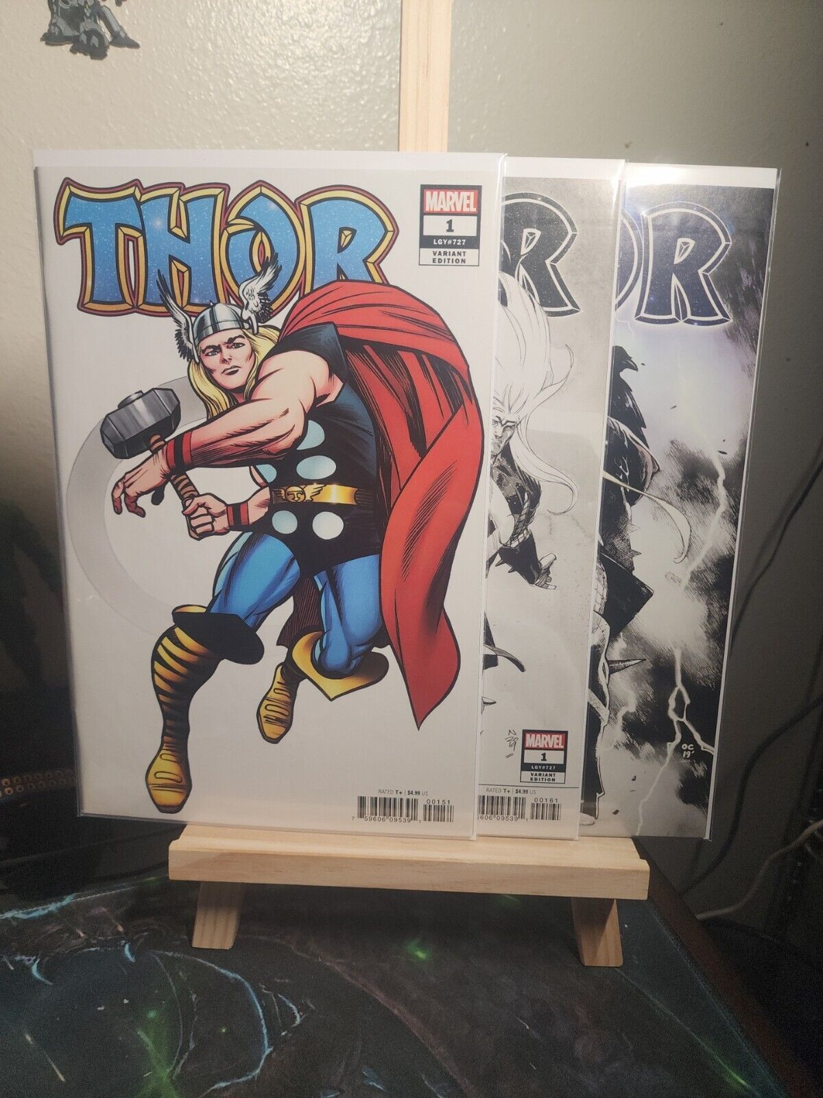 Thor 1 LGY 727 Jack Kirby Rare Cover Nic Klein Sketch Cover Olivier Coipel Cover