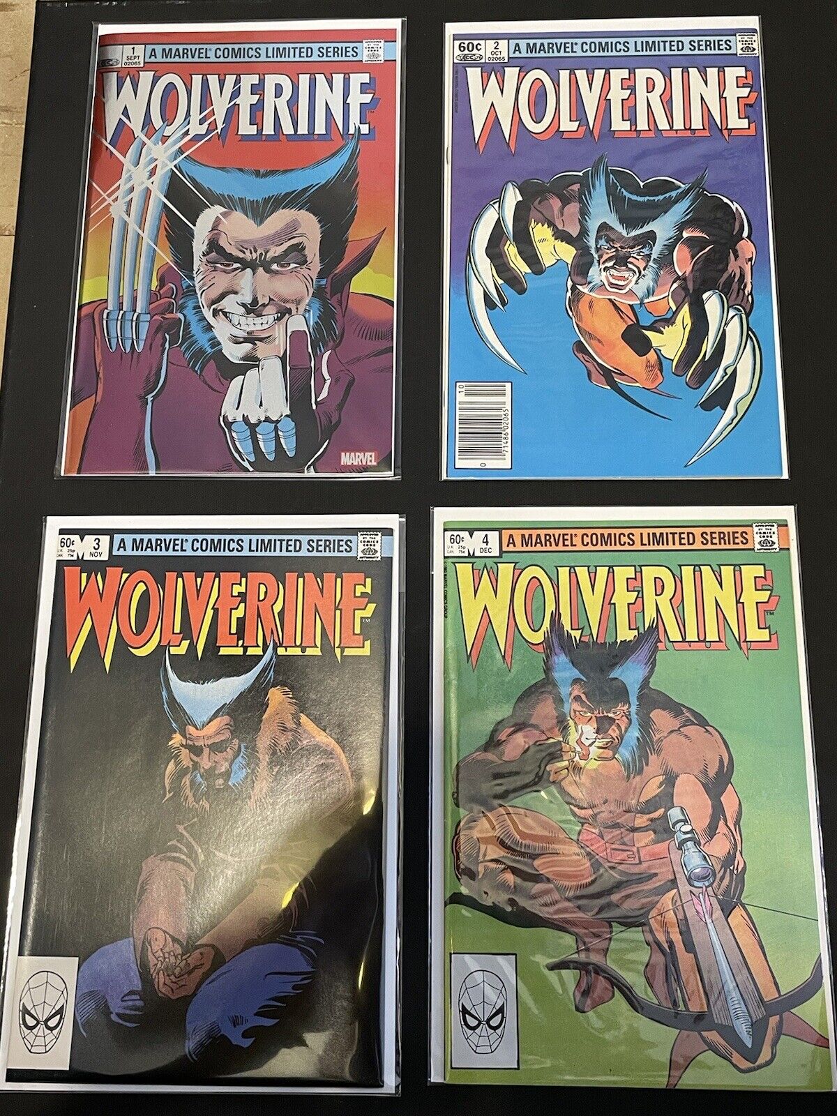 Wolverine Vol 1 VF/NM- 1-4 (Issue 1 Is Foil)Frank Miller Claremont 1982