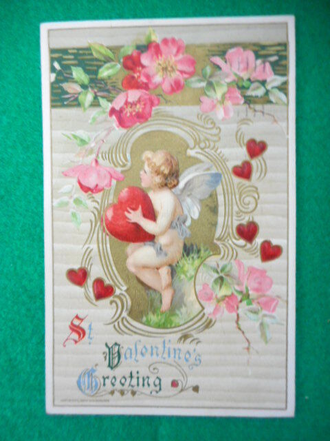 Vintage Embossed Valentine Postcard John Winsch St Valentines