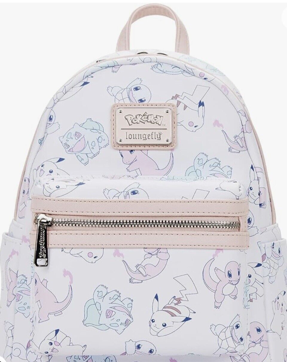 NWOT Pokemon Starters Pastel Mini Backpack