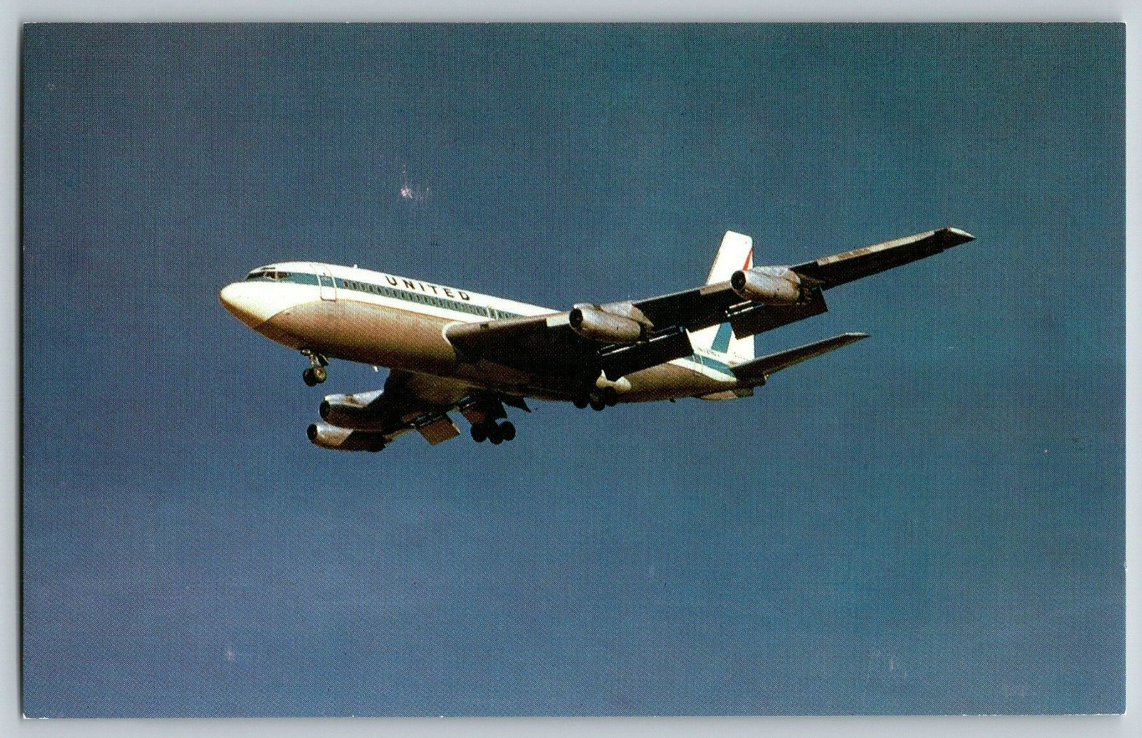Denver, CO - UNITED AIRLINES Boeing 720 - Airplane - Vintage Postcard