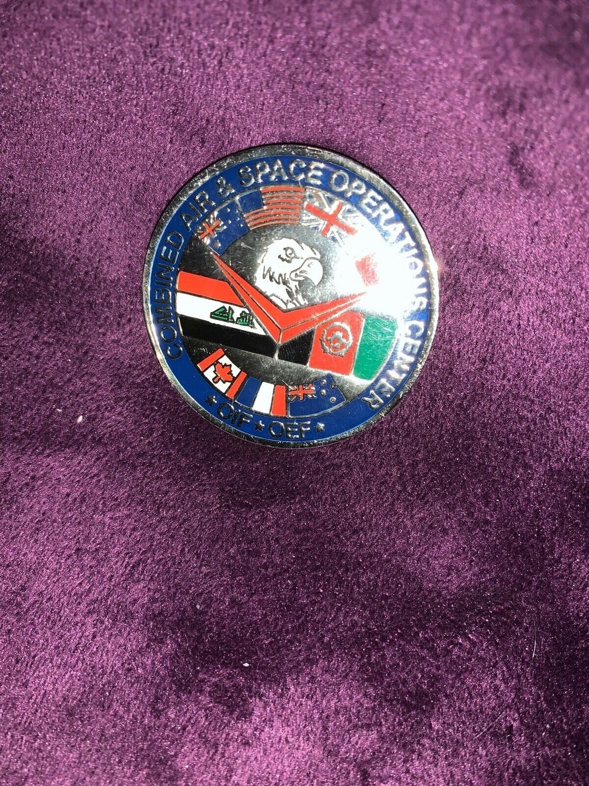 COMBINED AIR & SPACE OPERATIONS CENTER OIF-OEF DEP COMMANDER'S presentation coin