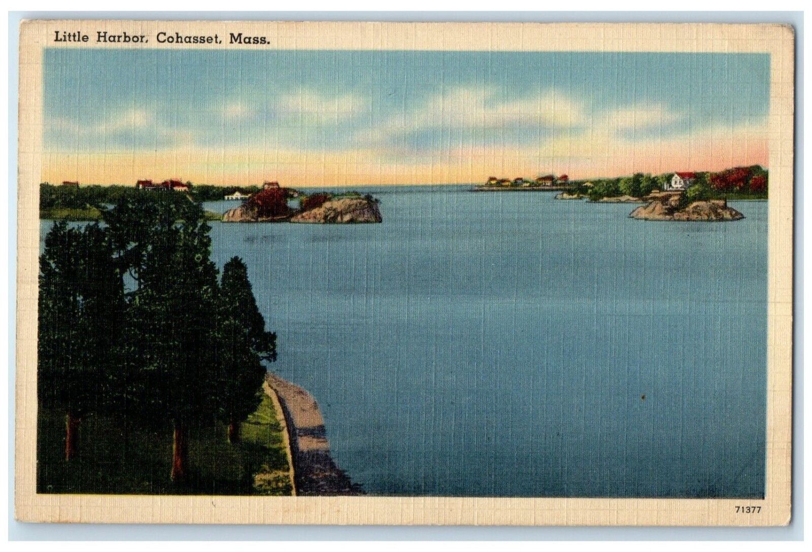 1946 Little Harbor Exterior View Cohasset Massachusetts Vintage Antique Postcard