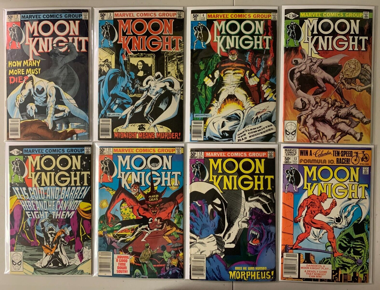 Moon Knight lot #2-38 Marvel (average 5.5 FN-) 19 different books (1980 to 1984)