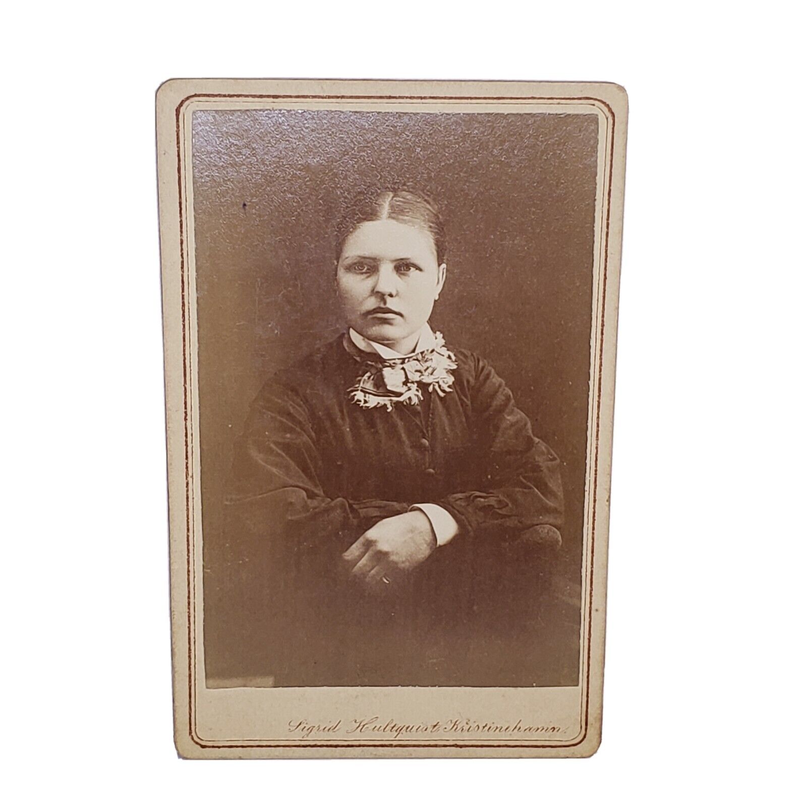  Carte De Visite c.1880s - Serious Woman - Sigrid Hultquist - Sweden CDV Photo