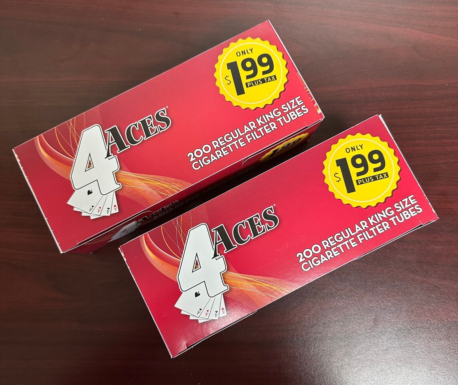 4 ACES Regular King Size Cigarette Tubes ~2 Packs