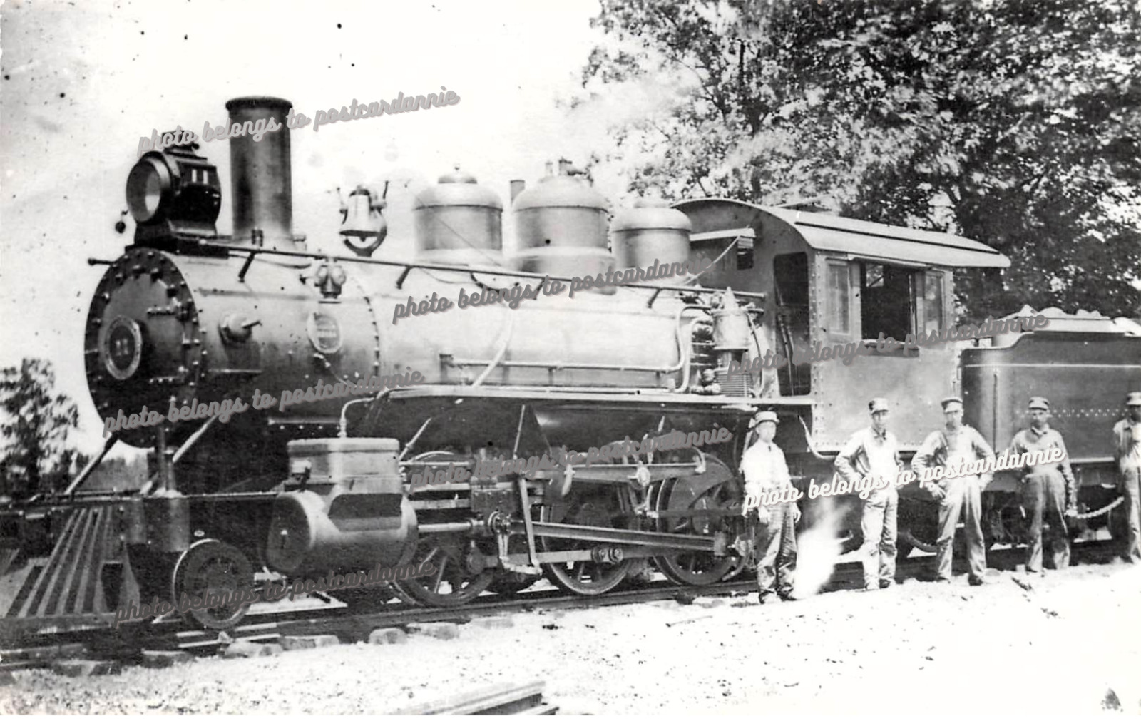 RPPC Oak Grove Georgetown Railroad Train No 8 AL Alabama Photo Postcard E7