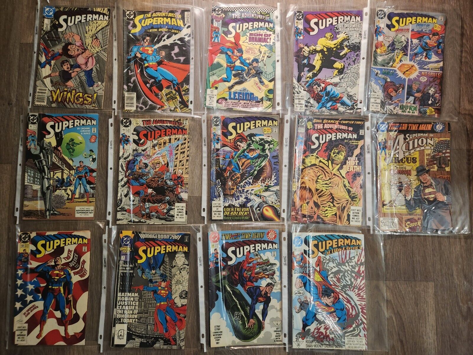 Lot of 14 Superman Comic Books (DC Comics; 1988, 1990, 1991)