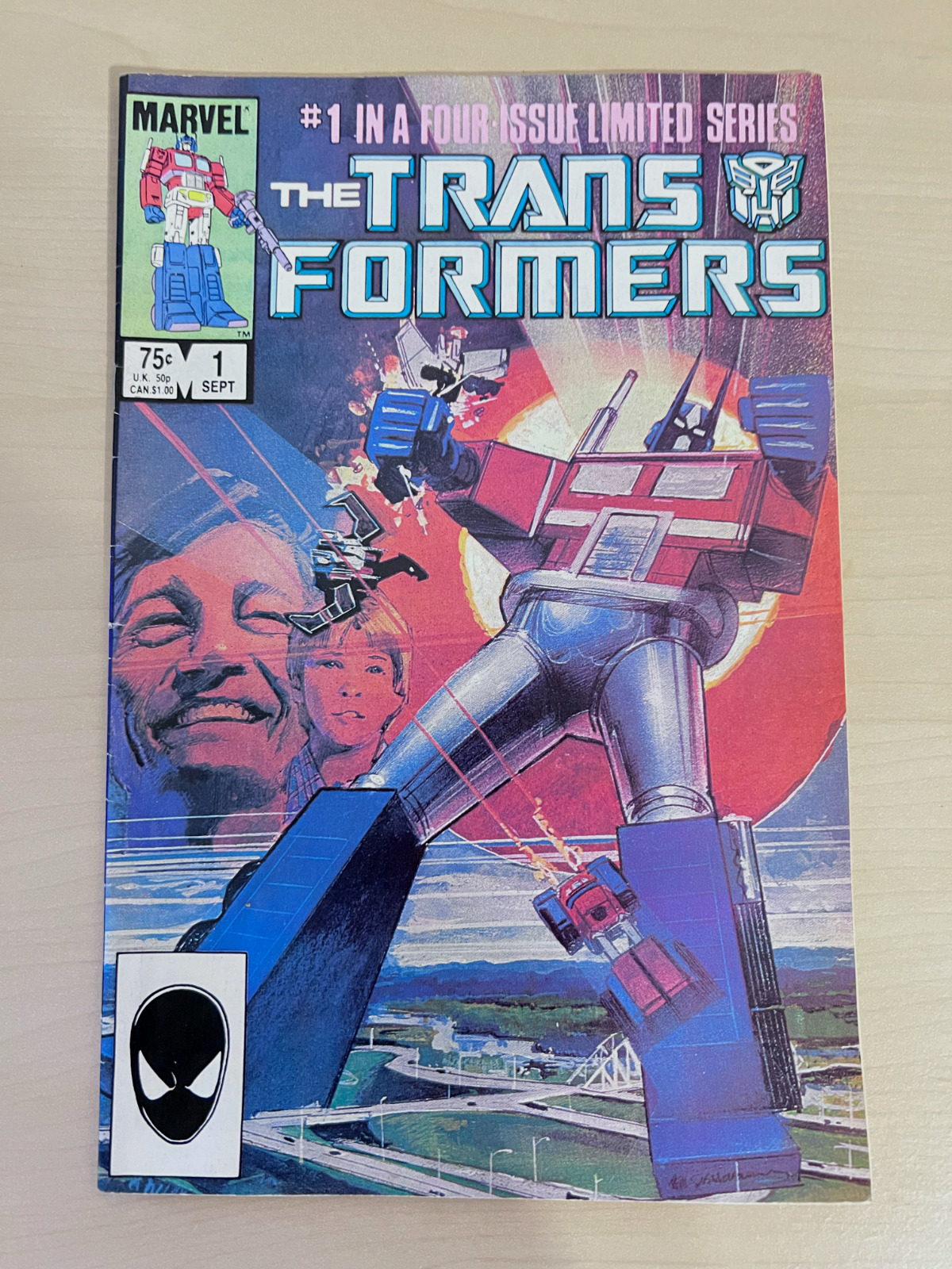 Vintage MARVEL Comic Book THE TRANSFORMERS #1 Sept 1984