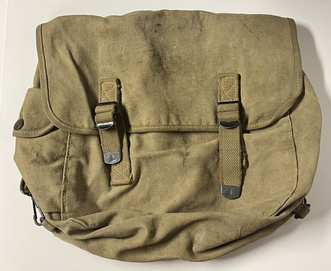 WW2 WWII US ARMY M1936 Musette Field Bag Original War Used Luce Manu Dated 1942