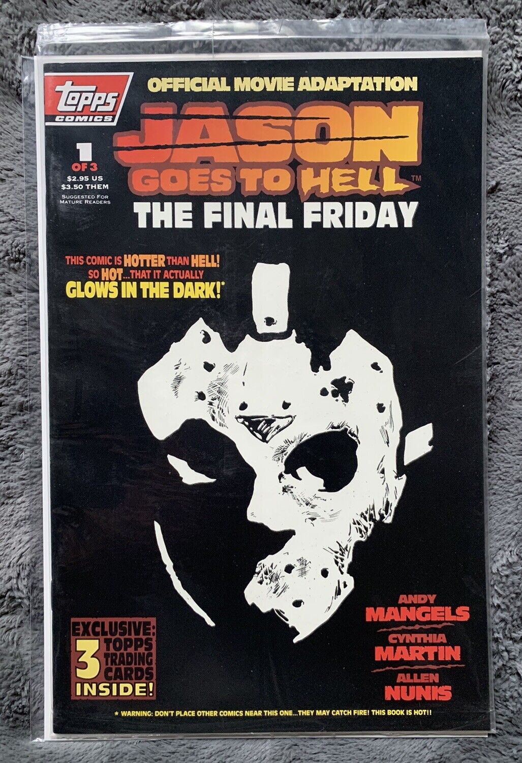 Jason Goes To Hell The Final Friday #1 (Glow w/ Topps Cards)(NM Hugh Grade)🔑💎