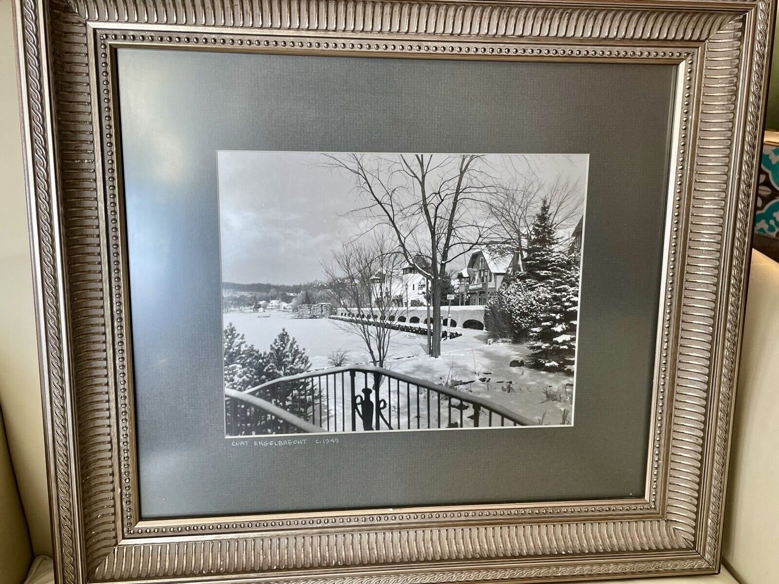Curt Engelbrecht Framed Photo - Lake Mohawk NJ Boardwalk Photo circa 1949