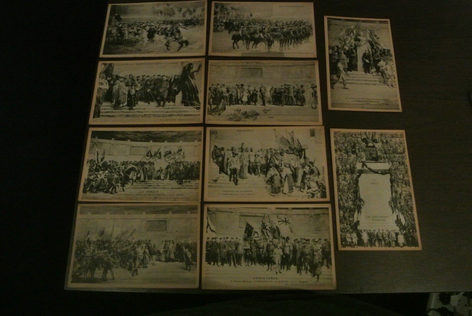 LOT OF 17 UNUSED POSTCARDS 1918-1919 CARTE POSTALE PARIS FRANCE WW1