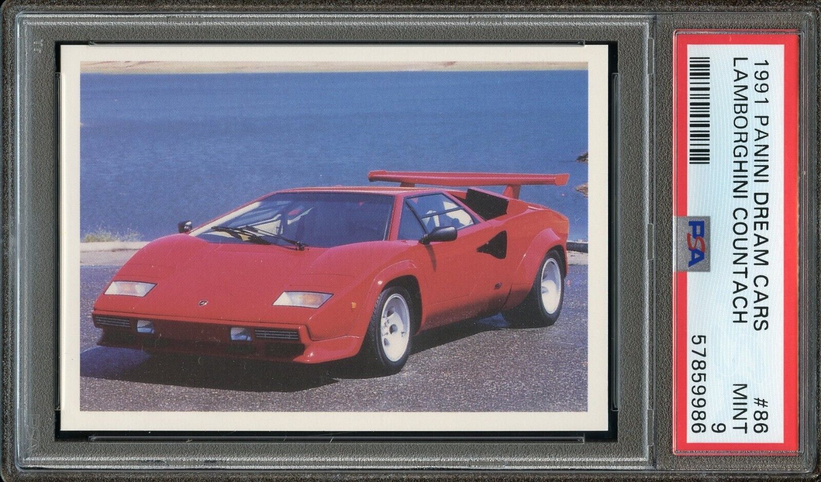 1991 Panini Dream Cars #86 Lamborghini Countach PSA 9