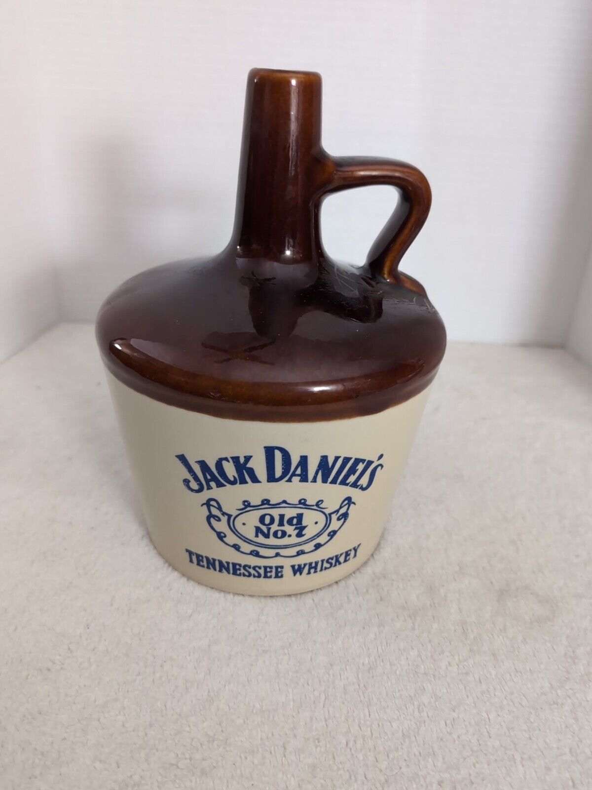 Old No. 7 JACK DANIELS Tennessee Whiskey Jug Ceramic Crock Decanter VINTAGE 