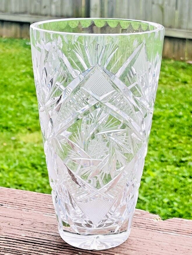 Cut Glass Decorative Flower Vase 7.5\