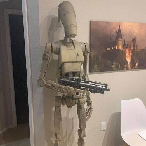 Life Size Star Wars Battle Droid Poseable Action Figure Kit 3D Printed
