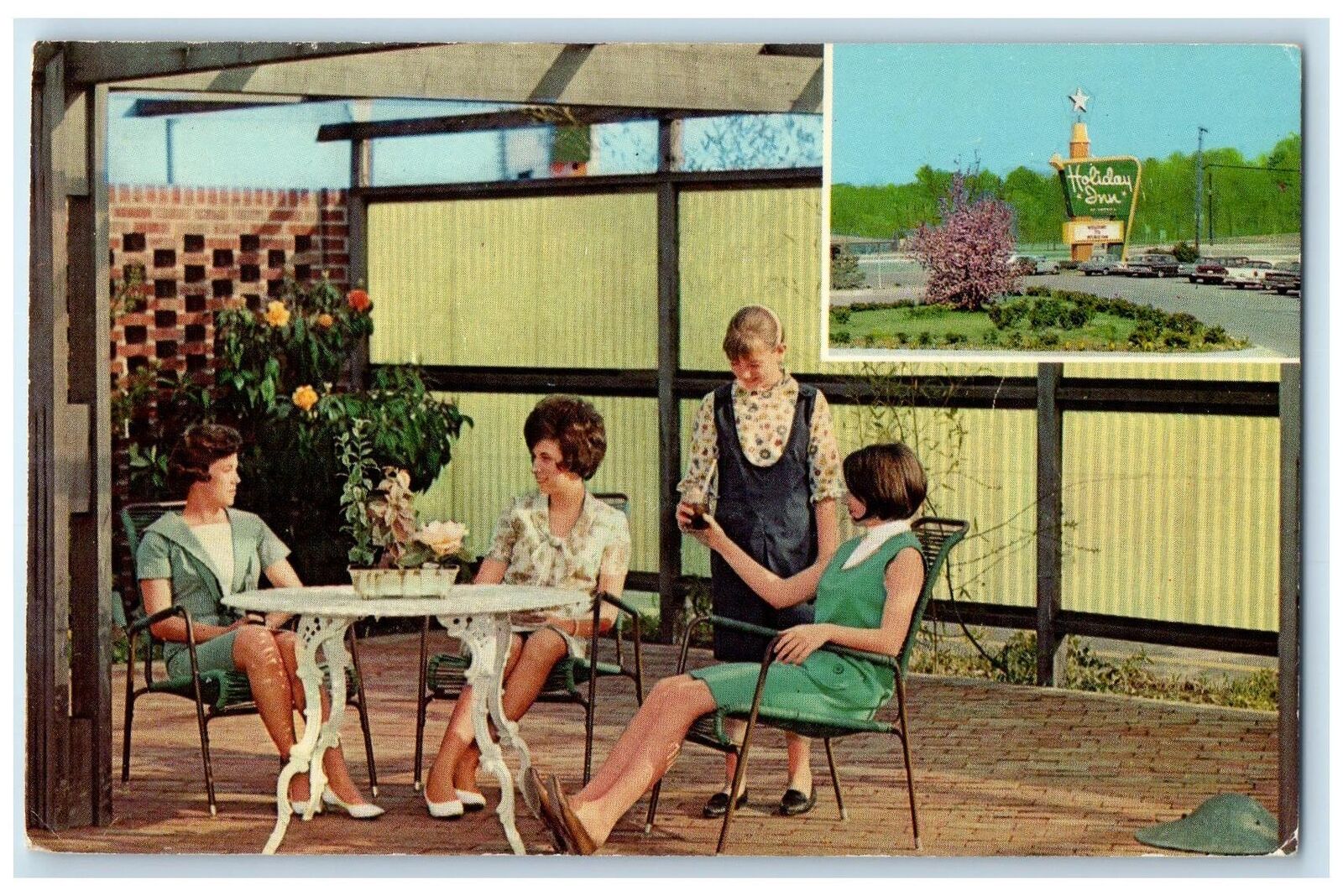 c1960's Holiday Inn Exterior Roadside Biloxi Mississippi MS Unposted Postcard