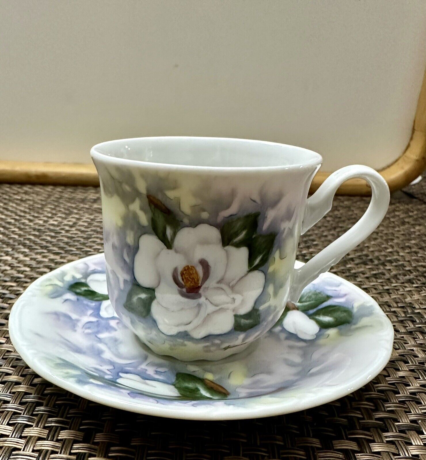 Vintage TK Thun Hand Painted Tea Cup And Saucer