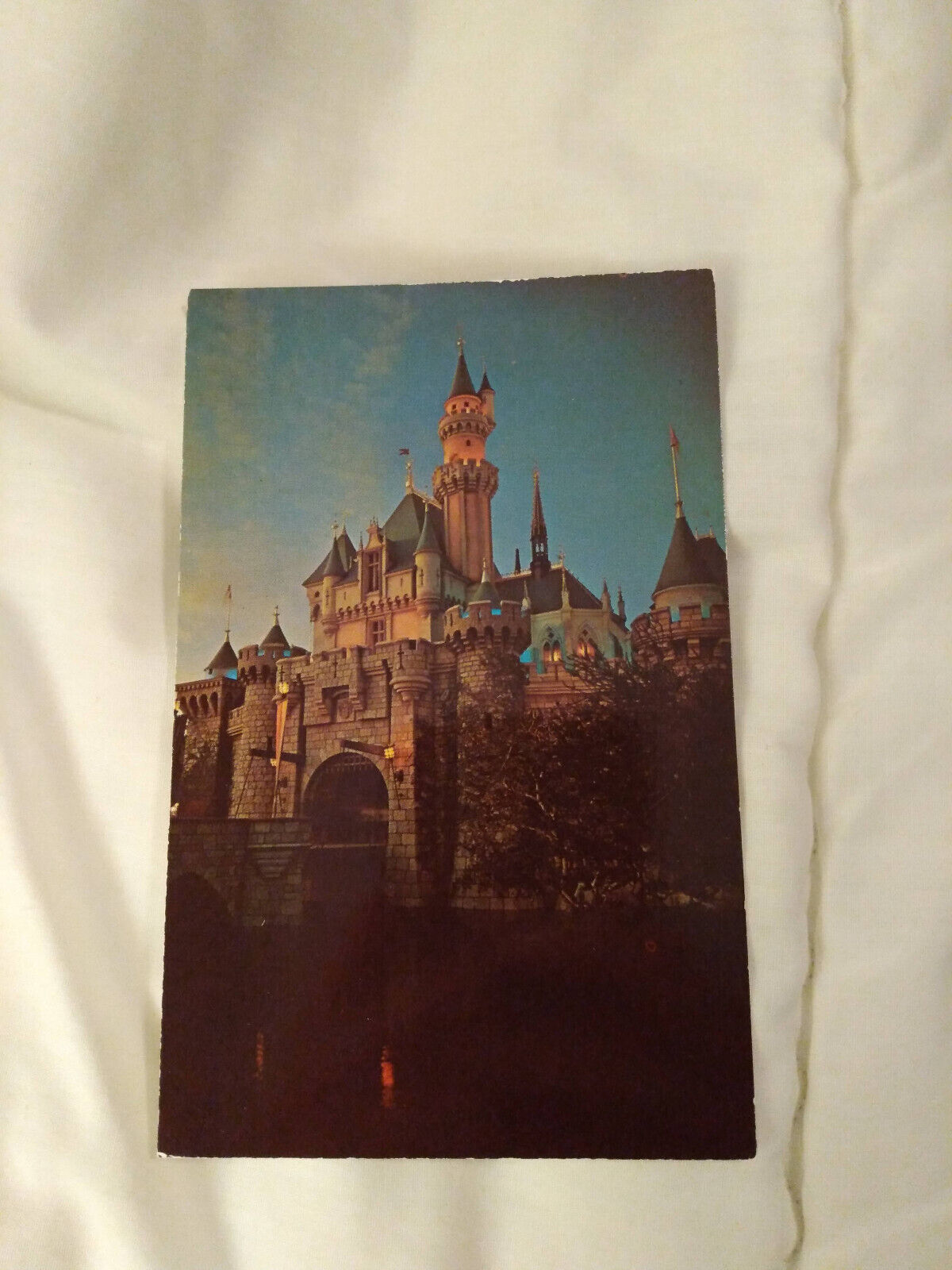 Disneyland Sleeping Beauty Castle Night View Postcard UNUSED DT-35930-C
