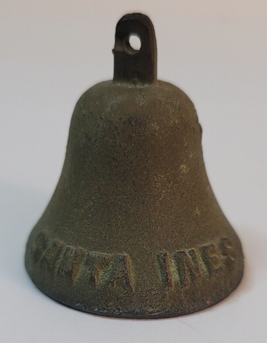Santa Inez California Mission Bell Antique Vintage Small Ringer Verdigiris 
