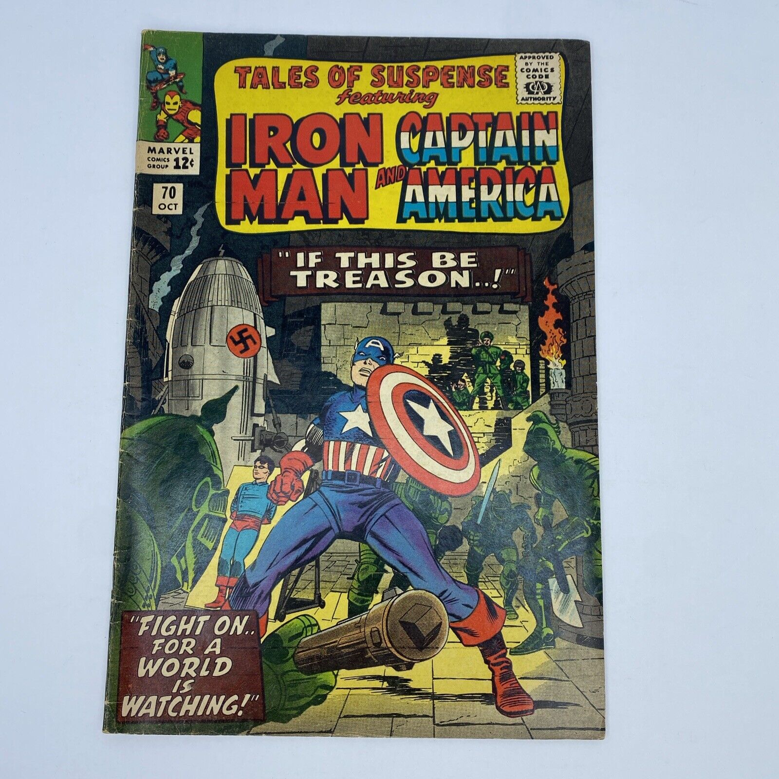 TALES OF SUSPENSE #70 1965 KIRBY COVER Captain America & IRON MAN Marvel