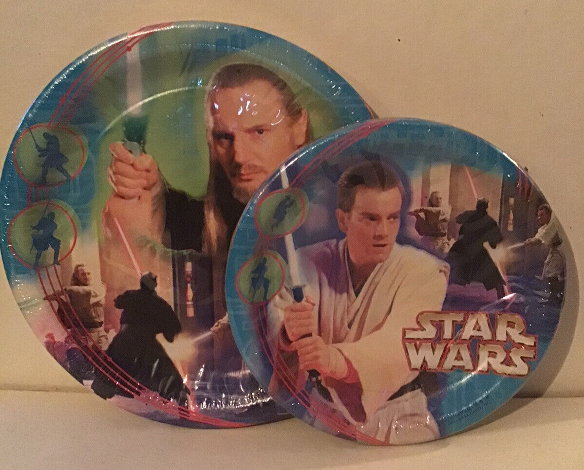 Vintage Star Wars Episode 1 Paper Party Plates Sealed