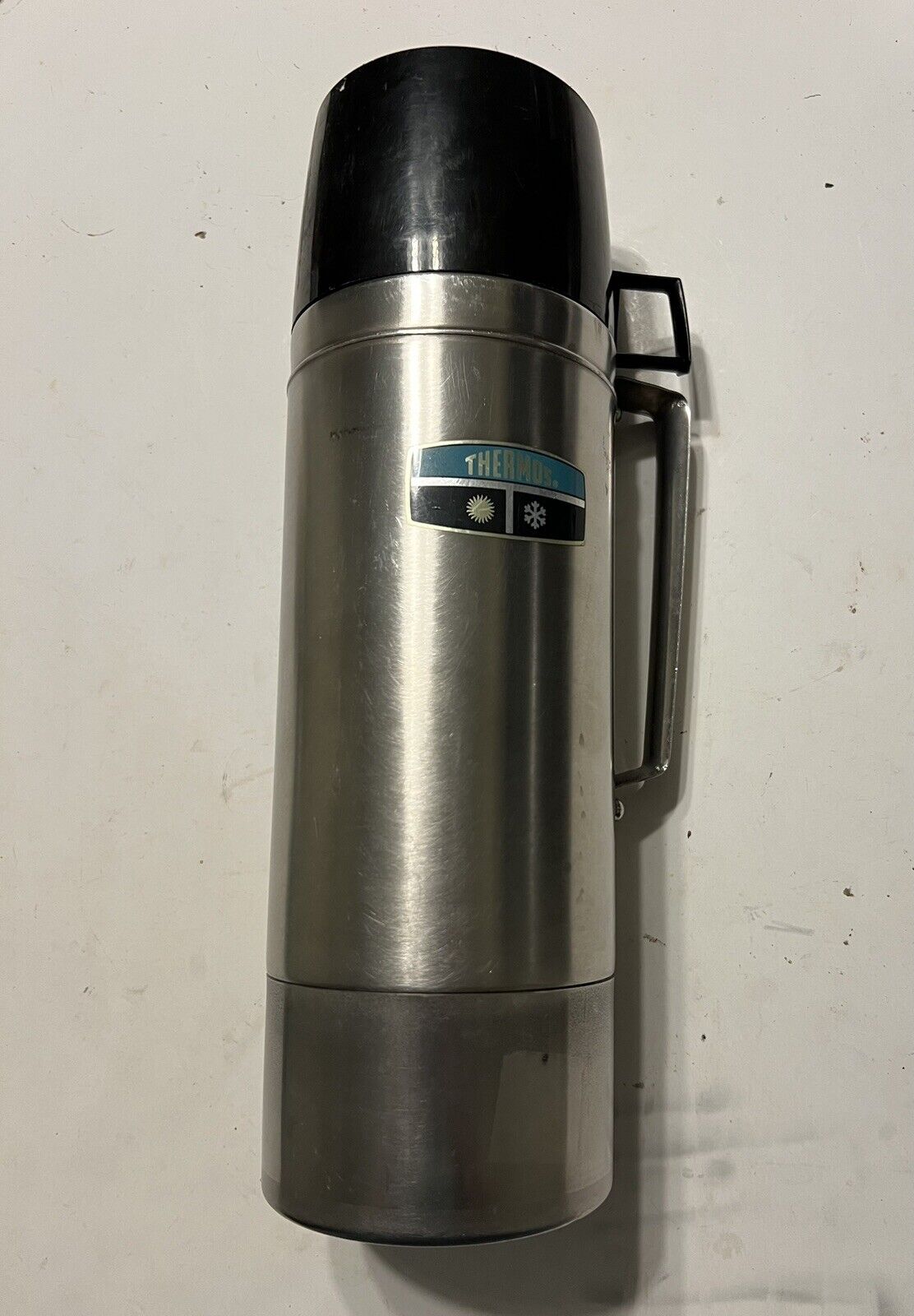 Vintage Thermos King-Seeley 12” Stainless Steel Model 2464S Quart Size COMPLETE