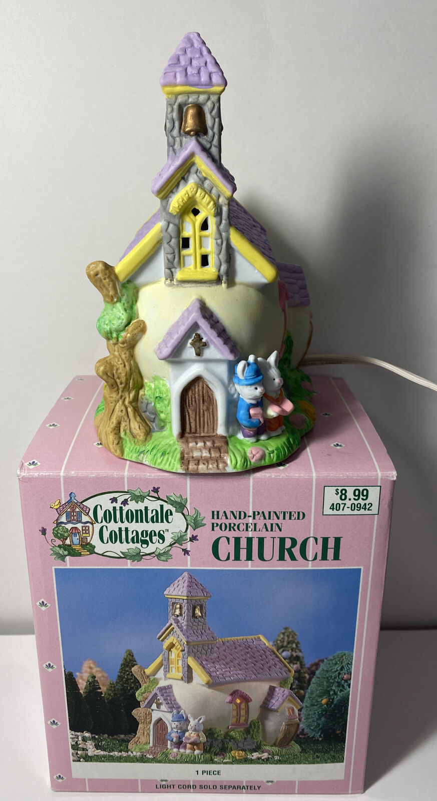1999 Cottontale Cottages Church In Box, Includes Cord