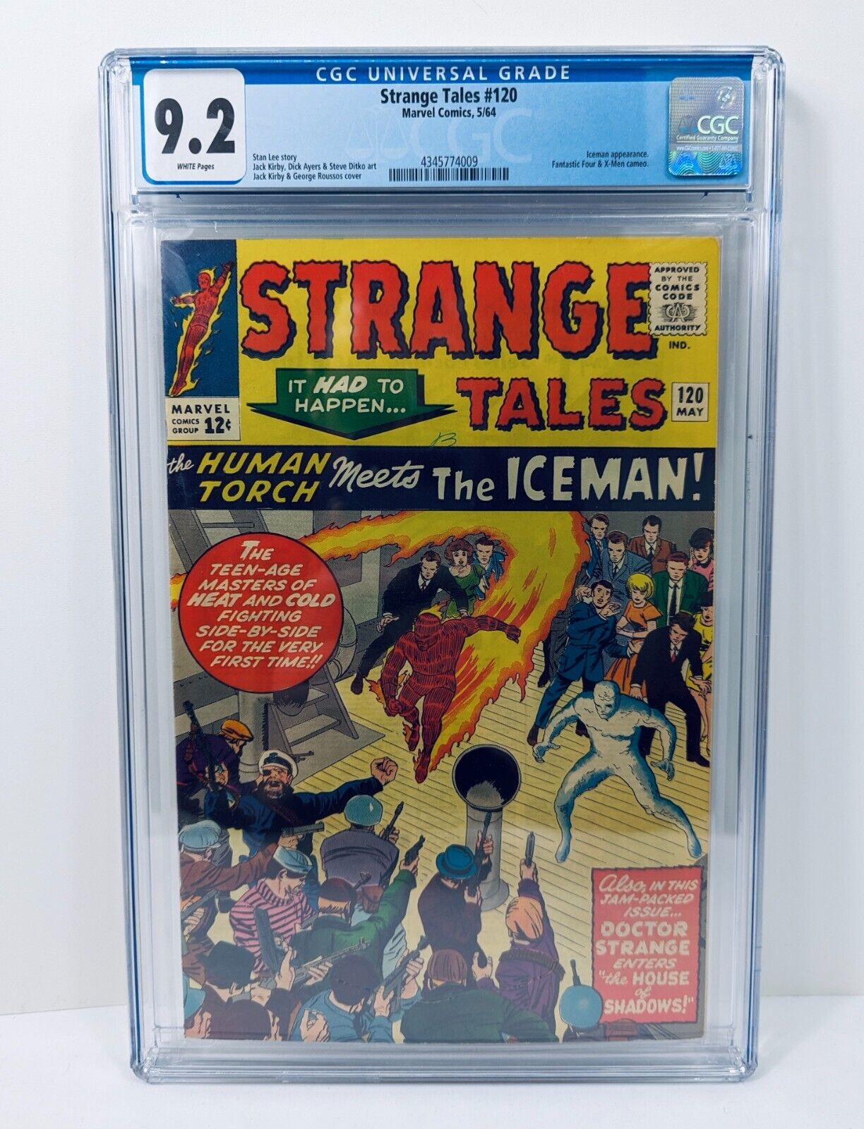 Strange Tales #120 5/64 The Iceman/Fantastic Four CGC 9.2 RARE