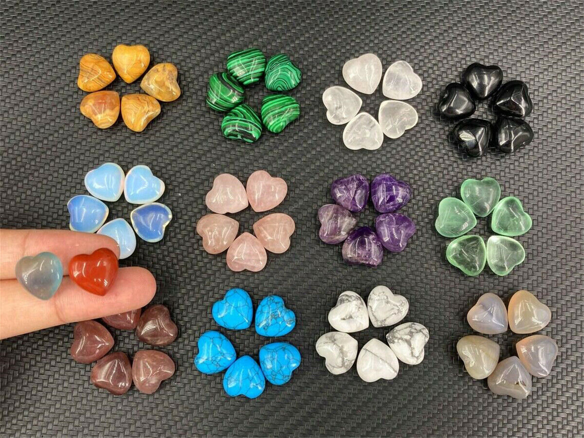 wholesale A lot of Natural quartz Crystal mini heart Carved Crystal pendant