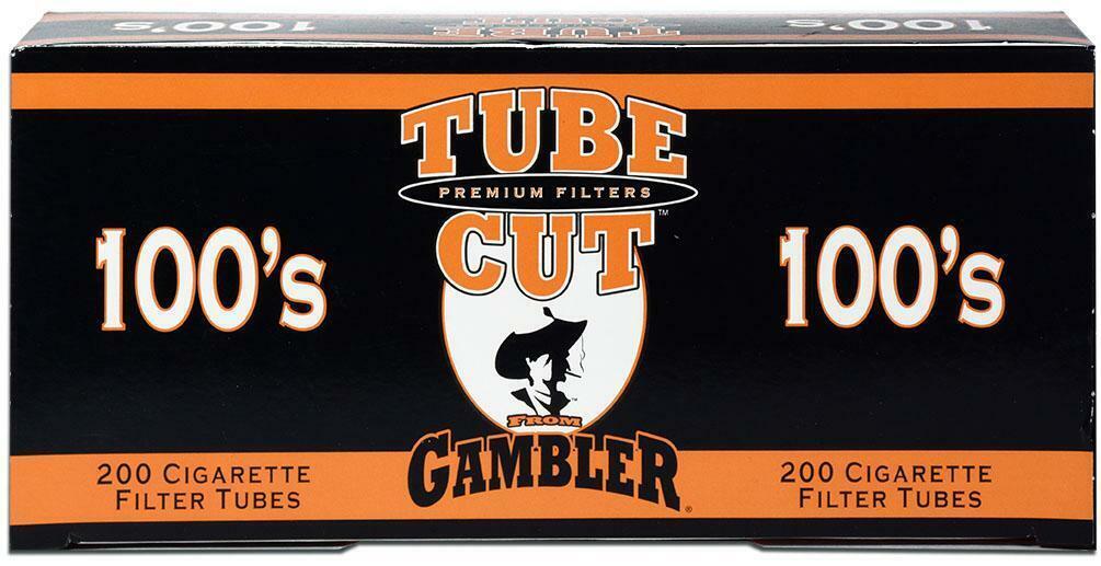 Gambler Tube Cut Orange Regular 100MM 100s Cigarette Tubes 5 Boxes (1000 Tubes)