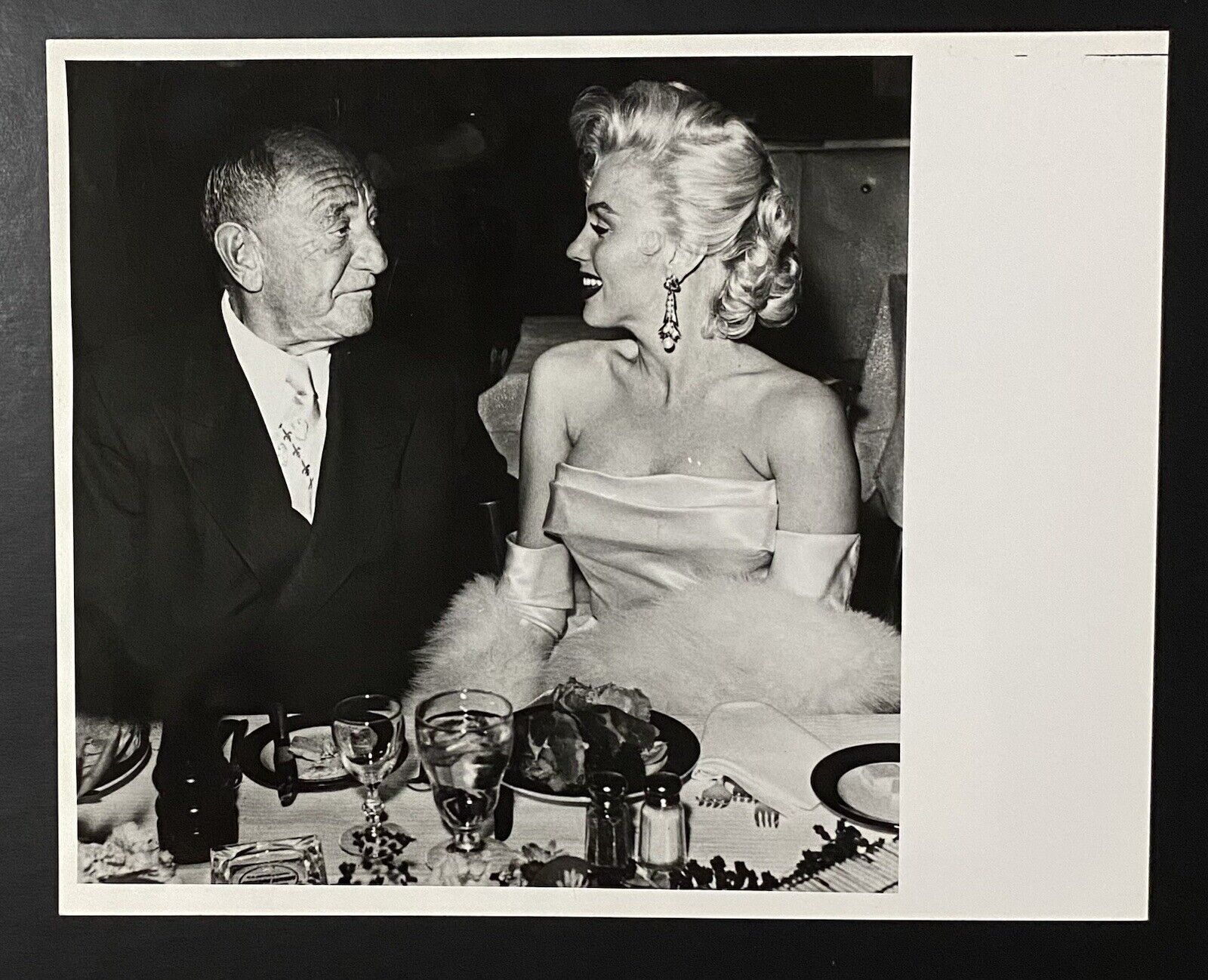 1959 Marilyn Monroe Original Photograph Candid Eating Dinner