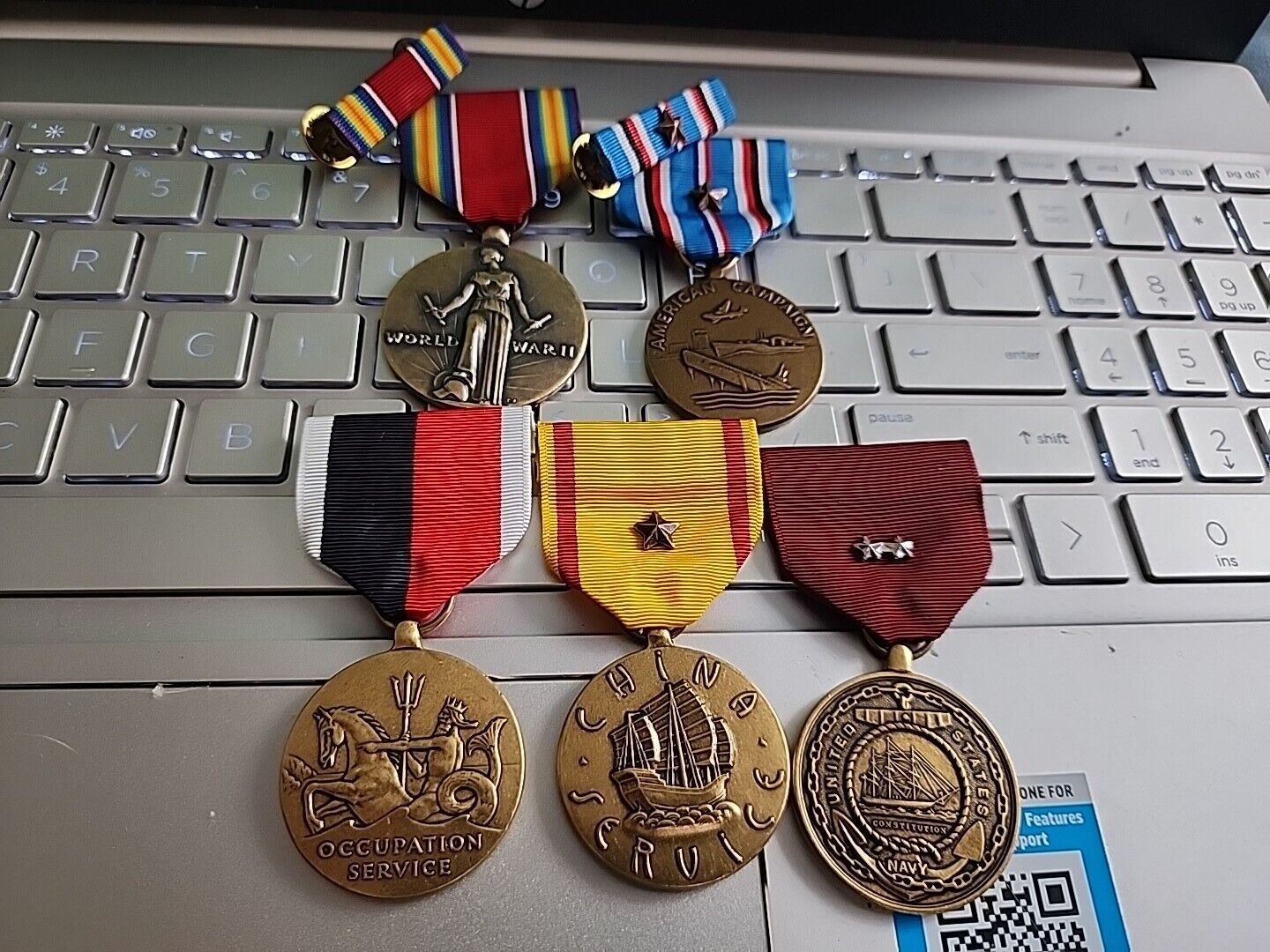 5-WW2 MEDALS RIBBONS AND DEVICES--SEE STORE HUGE AUCTIONS AND SALES RARE ITEMS