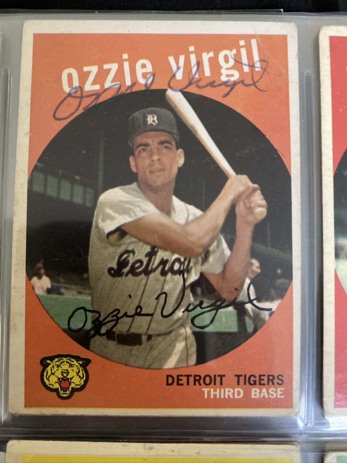 Ozzie Virgil Autographed Hand Signed Card 1959 Topps Detroit Tigers Baseball