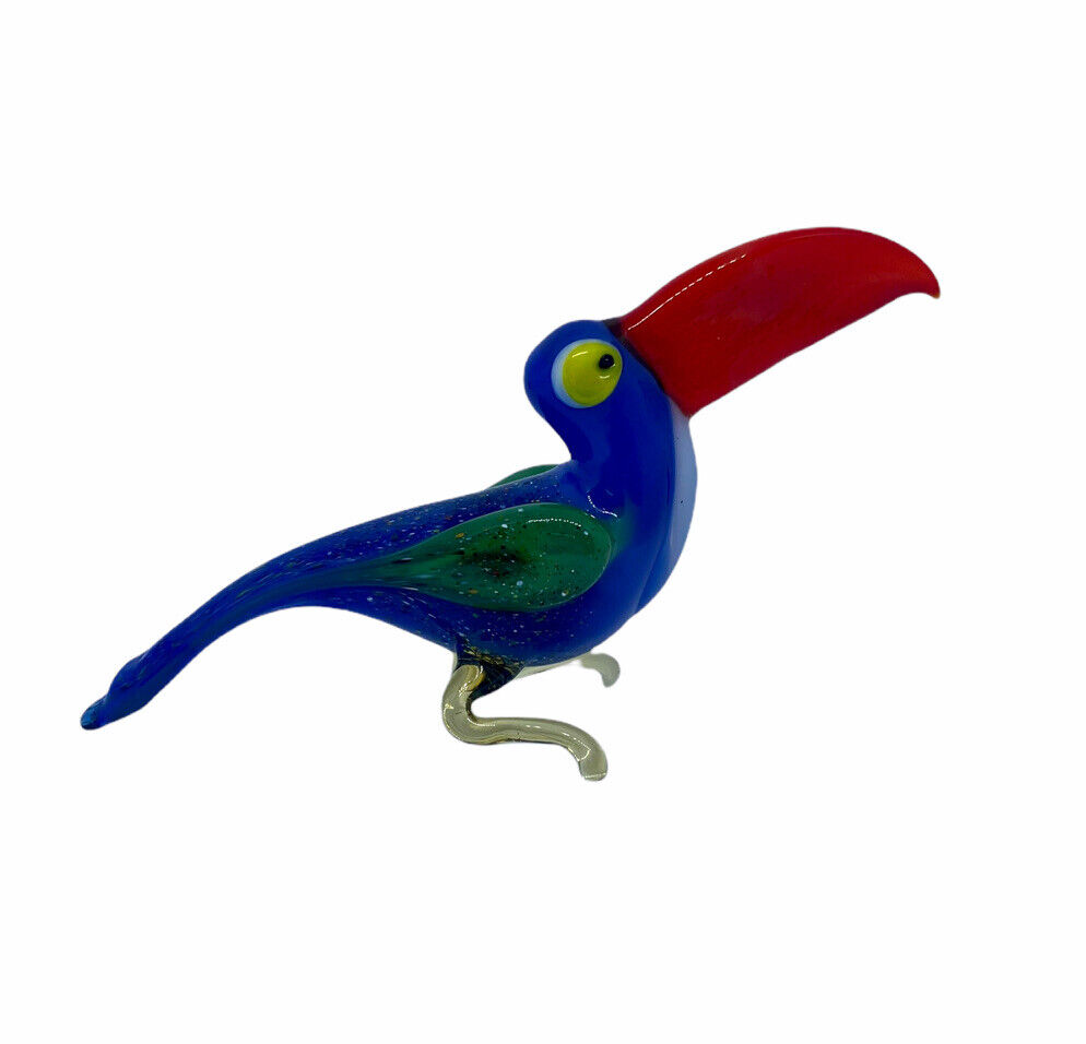 ART GLASS Toucan Bird Colorful 2\