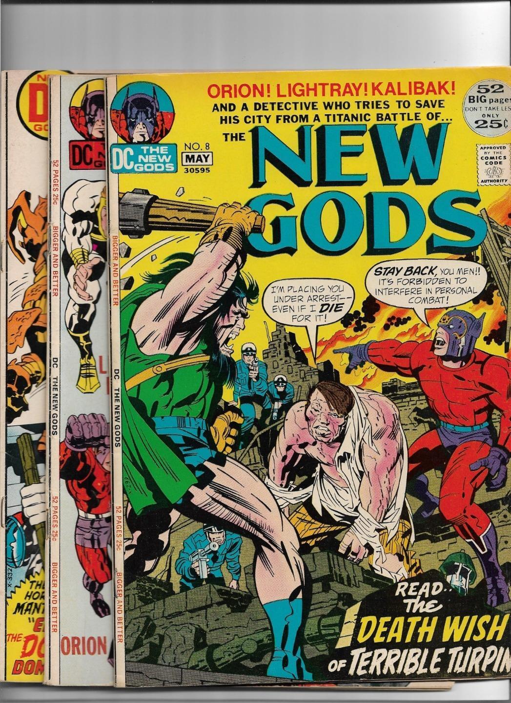 THE NEW GODS #8 #9 #10 1972 VERY GOOD-FINE 5.0 4493