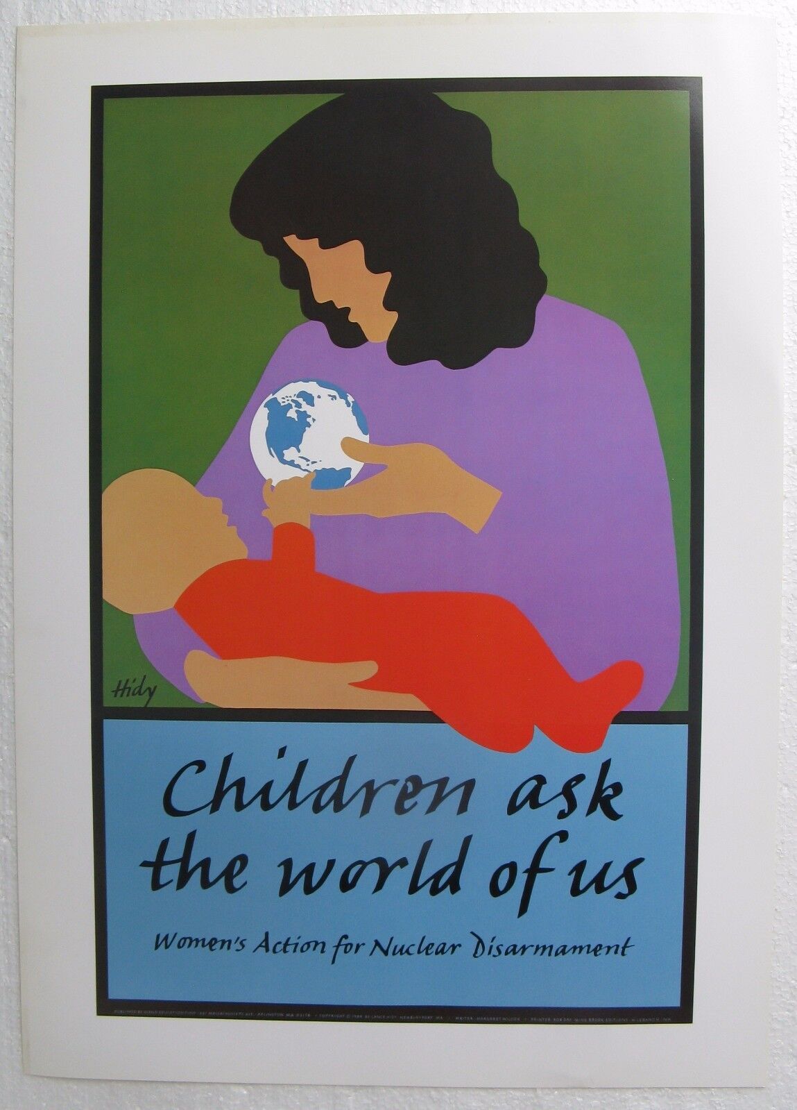 Lance Hidy - Children Ask the World of Us - Vintage Nuclear Disarmament Poster