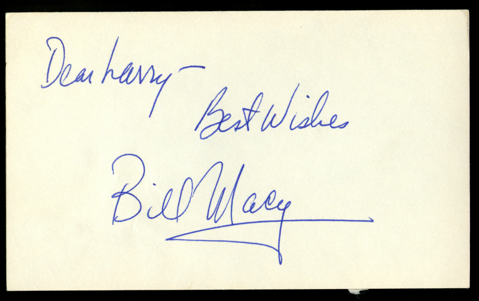 Bill Macy (d2019) signed autograph auto 3x5 index card Actor Maude R375