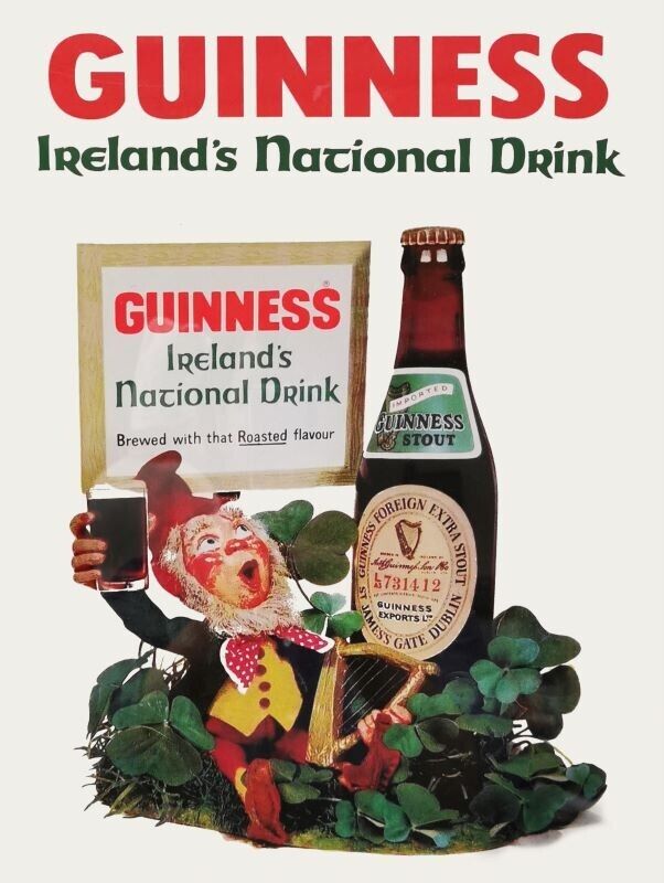 Guinness Beer - Ireland\'s National Drink NEW METAL SIGN: 9x12\