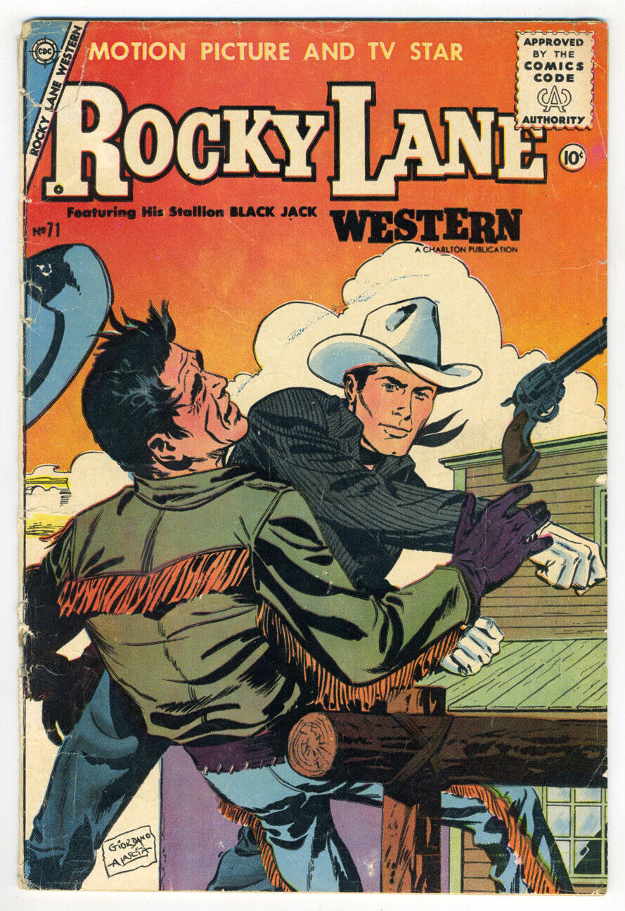 Charlton Rocky Lane Western #71 1956 3.0 G/VG White