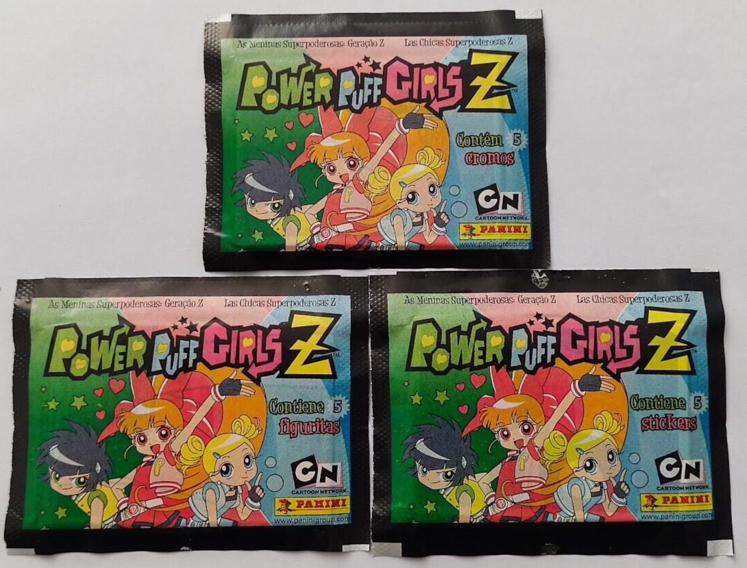 Brazil version 2010 Panini The Powerpuff Girls Z x3 sticker Pack