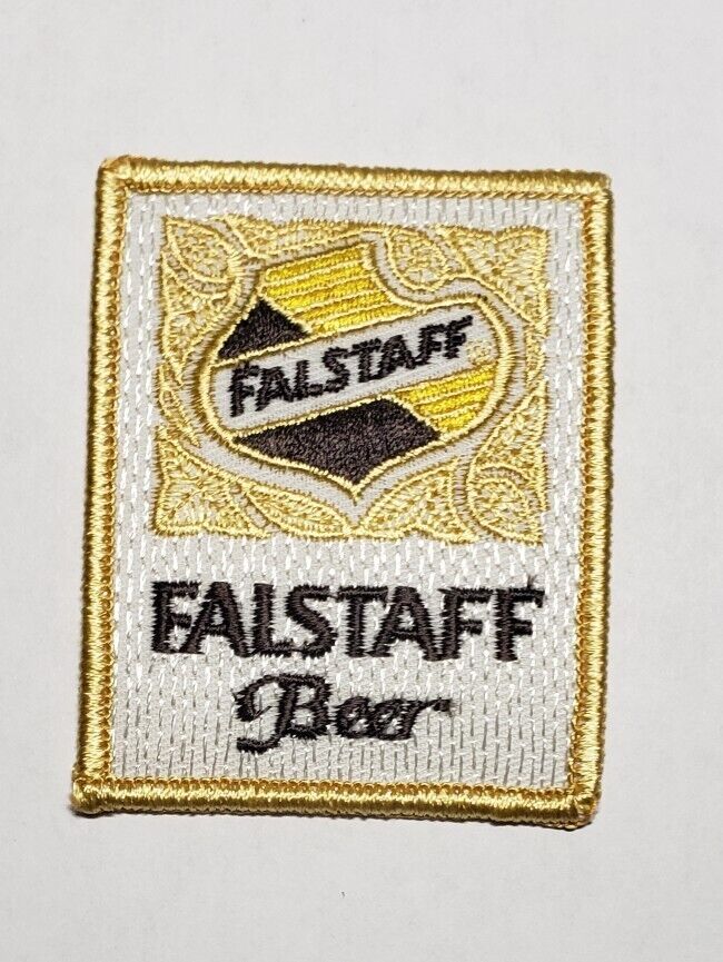 Falstaff Beer vintage patch, yellow/white/black, medium, 2.5\