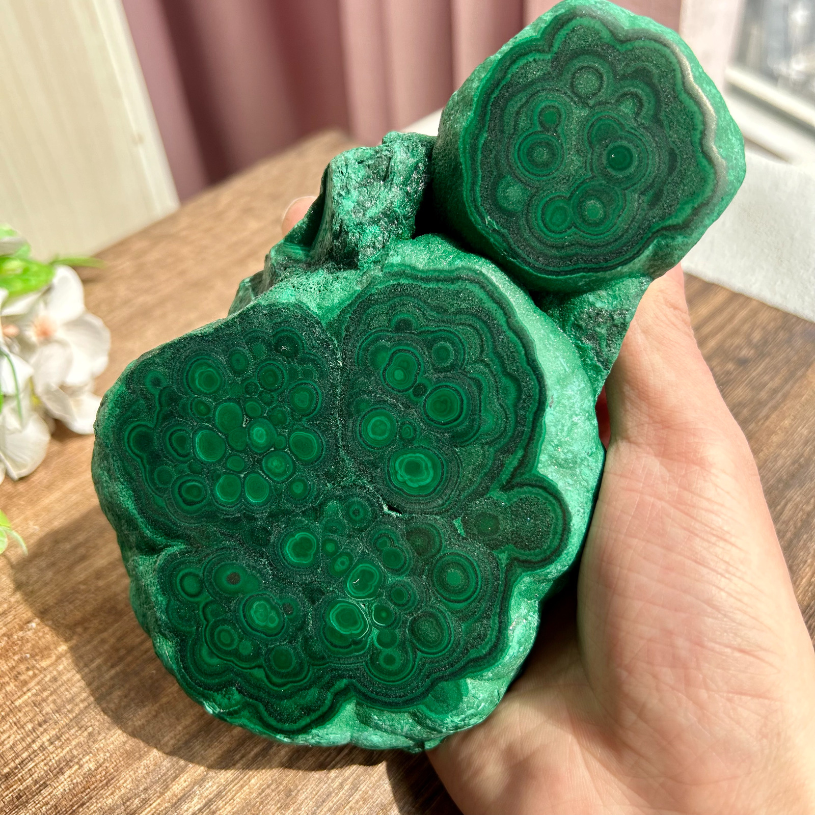 1595g Natural Rough Raw Malachite Crystal Mineral Specimen collection