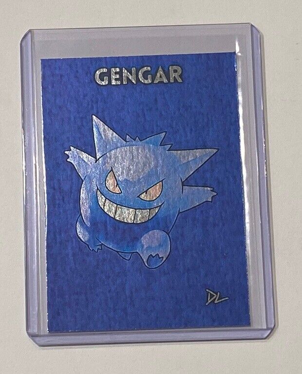 Gengar Platinum Plated Limited Edition Artist Signed Pokemon Trading Card 1/1