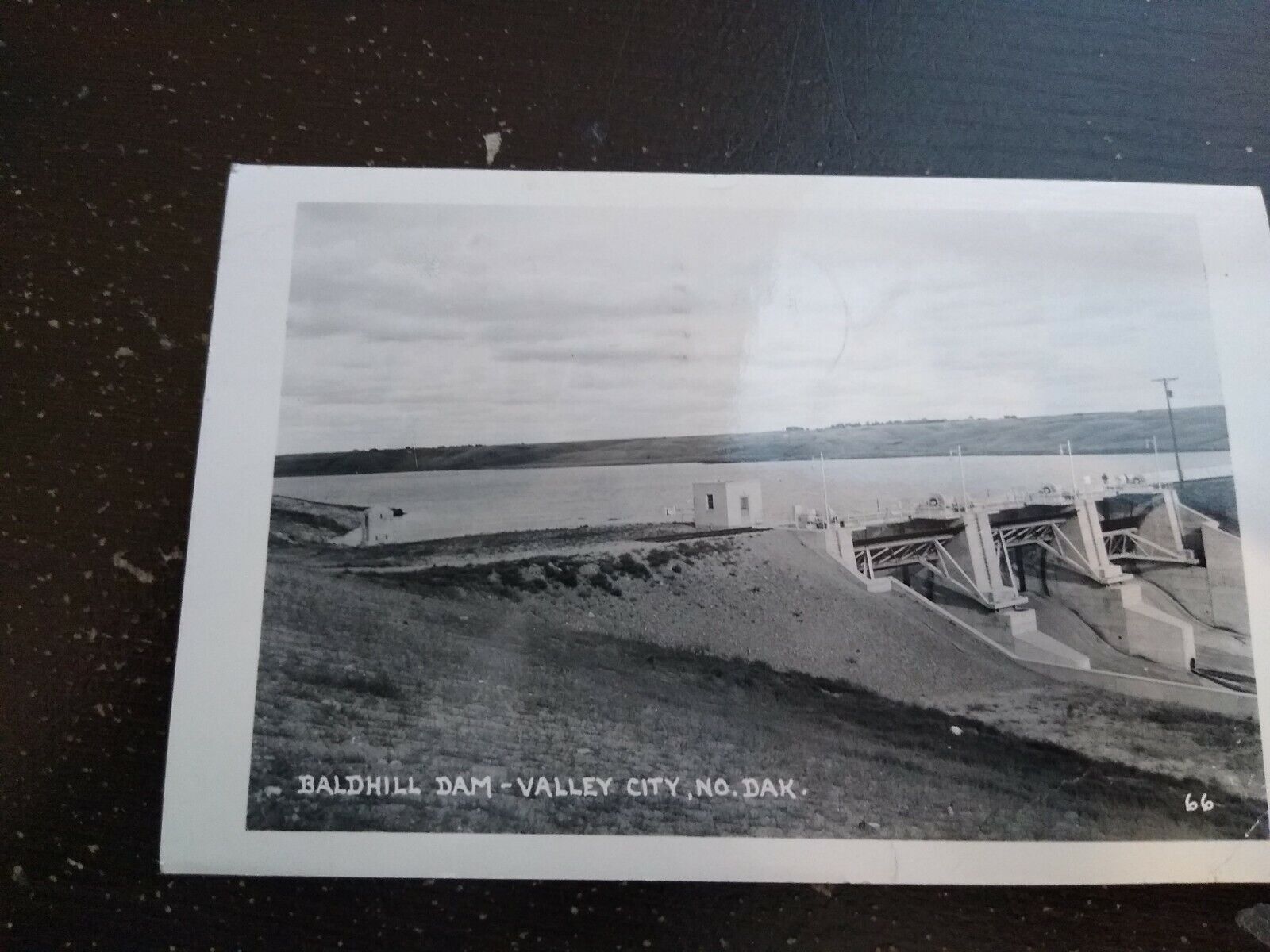 1953 Baldhill Dam Valley City ND North Dakota Scenic RPPC Photo Postcard