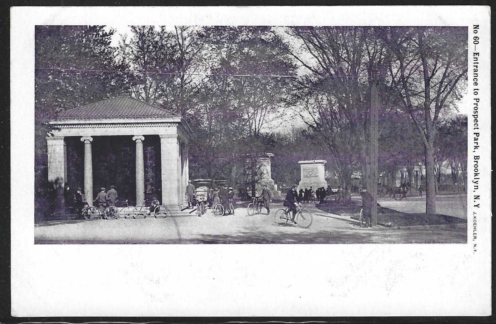 Entrance to Prospect Park, Brooklyn, New York City, N.Y., Very Early Postcard
